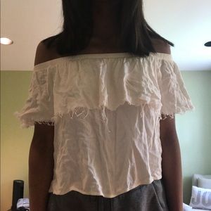 Off the shoulder ruffle top